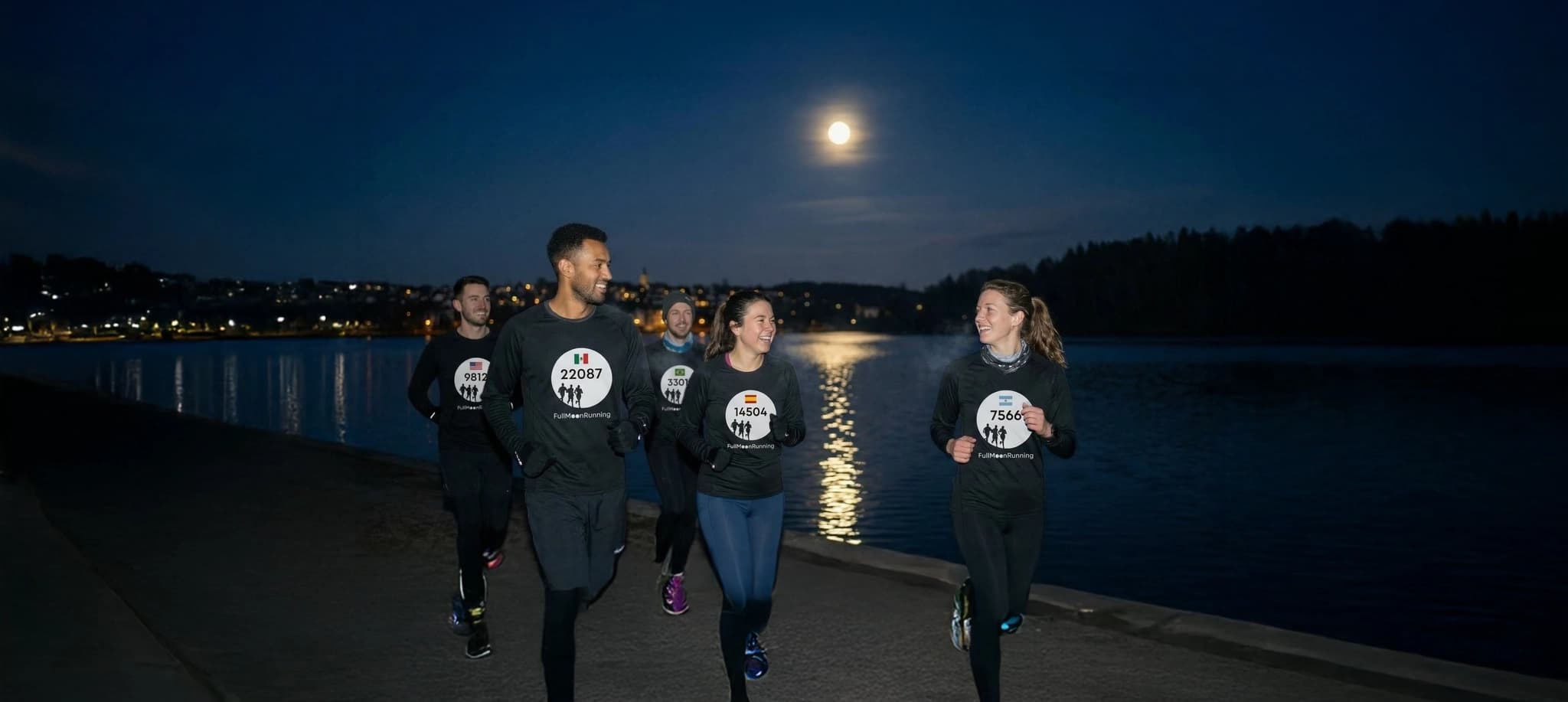 Night running background